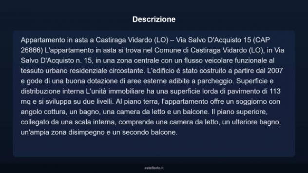 Immobile in asta di 113 m², box auto in vendita a Castiraga Vidardo - Foto 2