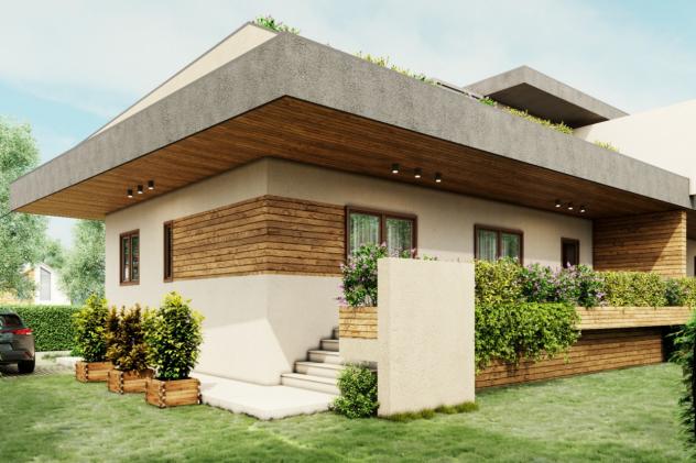 CINQUALE, vendesi in esclusiva di vendita 2 villette indipendenti e affiancate di nuova costruzione (bioedilizia) con giardino, terrazza e solarium: s - Foto 3