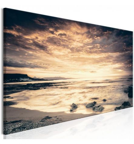 Quadro Mare Con Tramonto Giallo - ARREDALACASA