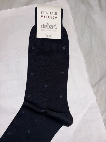 CALZE NUOVE CON CARTELLINO DA UOMO IN COTONE FILO DI SCOZIA”DeBert”MADE IN ITALY - Foto 4