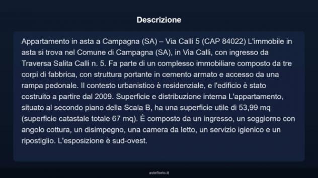 Immobile in asta di 53 m², box auto in vendita a Campagna - Foto 4