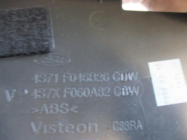 4S71F046B26 RIVESTIMENTO TUNNEL CENTRALE DESTRO FORD MONDEO 2.0 D 85KW 6M 4P (2006) RICAMBIO USATO - Foto 2