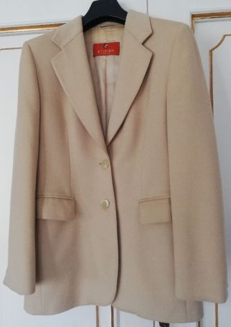 giacca in lana beige