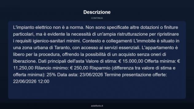 Immobile in asta di 90 m² in vendita a Taranto - Foto 6