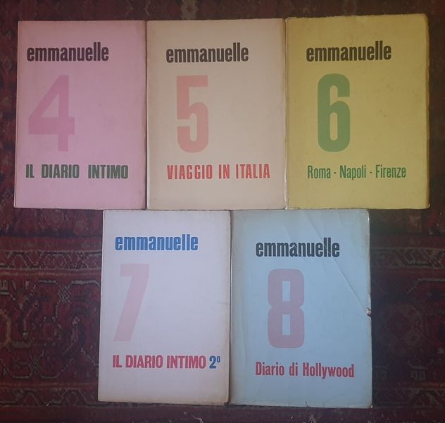 Lotto 5 libri serie Emmanuelle anni '70