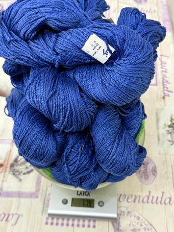 8 Matasse di Cotone Blu da 100g – Totale 800g – Alta Qualità - Foto 2