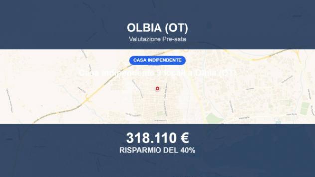 Immobile in asta di 231 m² con più di 5 locali e box auto in vendita a Olbia