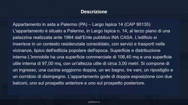 Immobile in asta di 103 m² con più di 5 locali in vendita a Palermo - Foto 16