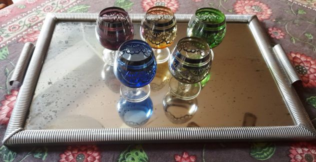 Vassoio metallo 5 bicchieri da liquore - Foto 5
