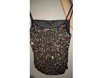 TOP NERO CON PERLINE E PAILLETTES