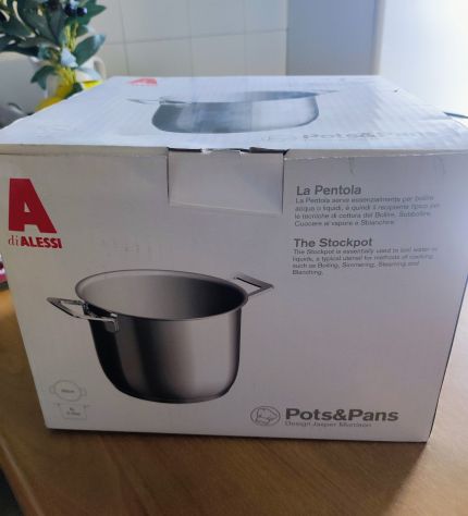 Pentola e coperchio ALESSI 20cm 5L Pots&Pans NUOVI - Foto 4