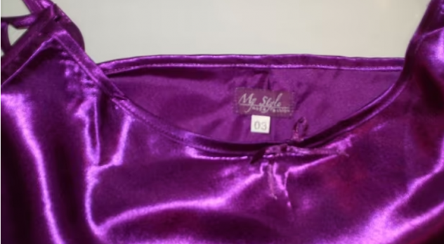 Camicia da notte fucsia di raso Tg.3 NUOVA - Foto 4
