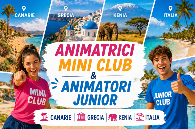 ANIMATRICI MINI CLUB & ANIMATORI JUNIOR – Villaggi e Resort | Anche Prima Esperienza