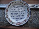 PIATTO DI CERAMICA DEL RICORDO LA CAMINADA NE LA NEBIA IN RICORDO DE SILVIO -