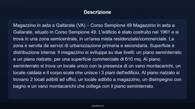 Immobile in asta di 610 m² in vendita a Gallarate - Foto 4