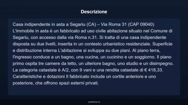 Immobile in asta di 135 m² in vendita a Segariu - Foto 3