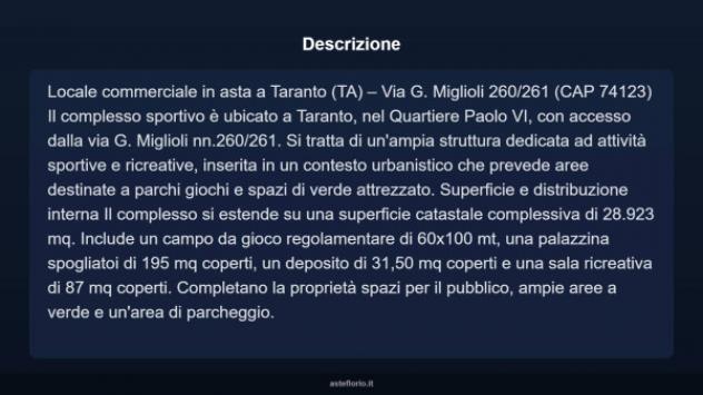 Immobile in asta di 28923 m² in vendita a Taranto - Foto 3