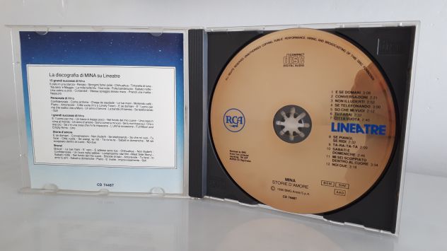 Mina – Storie D'Amore, RCA – CD 74487 Serie Linea Tre, CD 1990. - Foto 6
