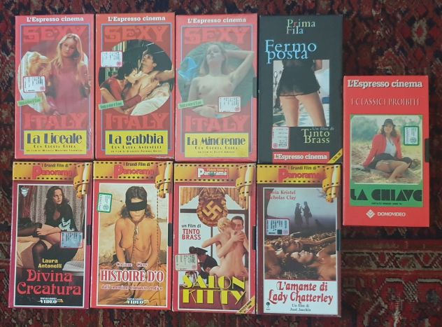 Lotto 9 VHS Panorama L'espresso cinema genere erotico