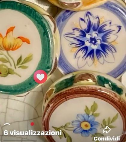 Tamburello ceramica dipinto a mano - Foto 2