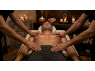 Massaggi - benessere Rimini - MASSAGGIO MASCHILE A 4 MANI Tel:3520935841
