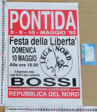Volantino Lega Lombarda - Lega Nord Umberto Bossi a Legnano - Foto 7