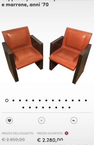 Scrivania + 2 poltrone vintage 1970 stile marina - Foto 8