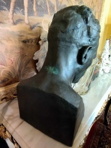 Busto in bronzo di uomo firmato E. Tinto metà del XX secolo - Foto 3