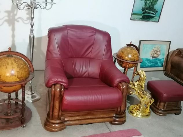 SET DIVANI reale 3+PG+POUF in pelle ! CONSEGNA ! - Foto 2