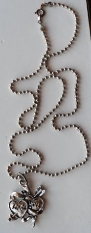 COLLANA IN ACCIAIO INOX BIGIOTTERIA - love you - - Foto 5