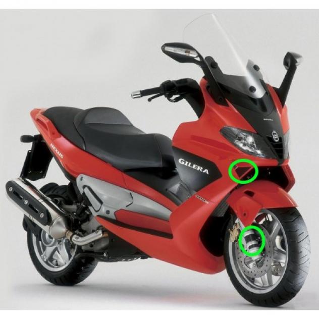 Kit adesivi scudo anteriore e foderi forcella Gilera Nexus 500 - 975787 - Foto 4