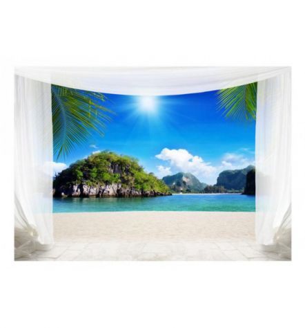 Fotomurale Adesivo Con La Finestra Sui Tropici Arredalacasa - Foto 2