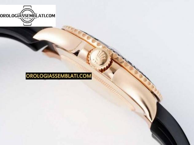 Rolex Replica YACHT-MASTER 126655 LUNETTA IN CERAMICA NERA BEST EDITION 1:1 SU CINTURINO OYSTERFLEX 3235 - Foto 9
