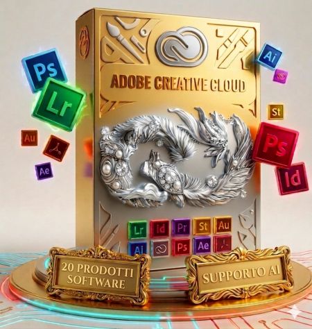 Adobe Creative Cloud (20 software) + 400 crediti mensili (AI)