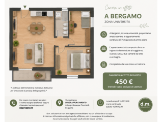 Camera libera da subito Bergamo tutto incluso