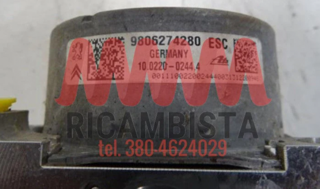 9806274280 Peugeot 208 1.6 anno 2013 gruppo pompa ABS