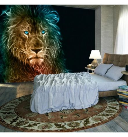 Fotomomurale Adesivo Con Un Grande Leone Arredalacasa - Foto 2