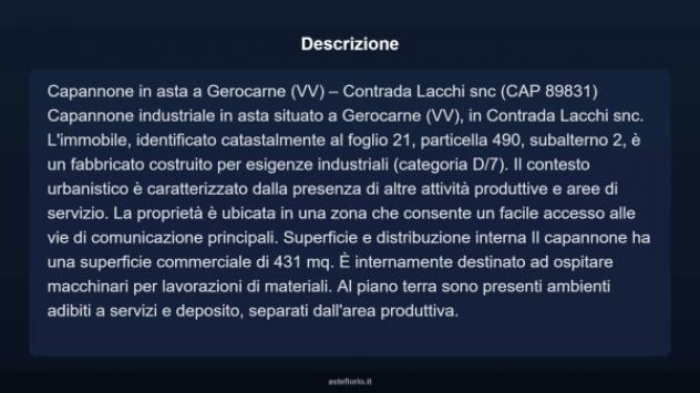 Immobile in asta di 431 m² in vendita a Gerocarne - Foto 3