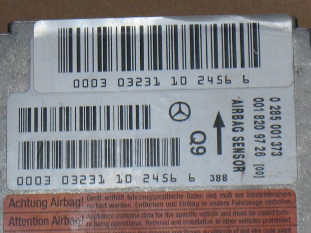 0285001373 ECU CENTRALINA AIRBAG MERCEDS 0285001373 0018209726 - Foto 2
