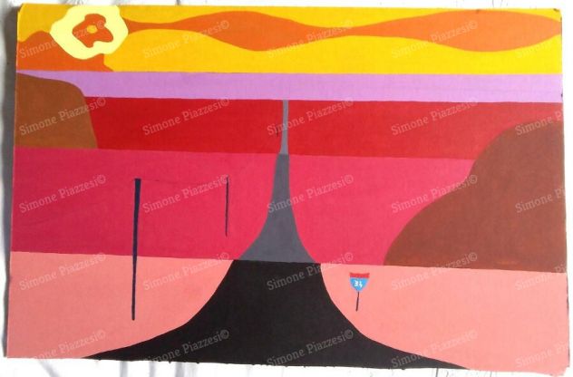 Quadro di Simone Piazzesi - LA STRADA PER HOLT - OMAGGIO A KENT HARUF (2020)