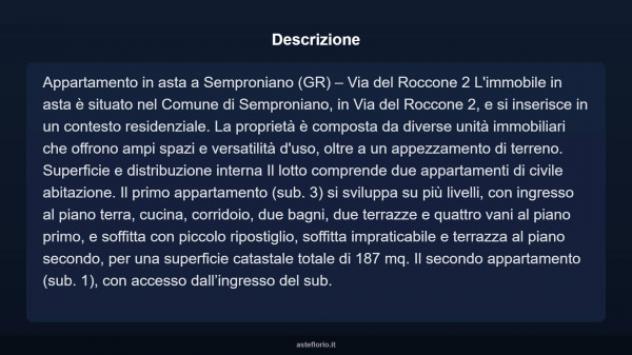 Immobile in asta di 187 m² con più di 5 locali in vendita a Semproniano - Foto 5