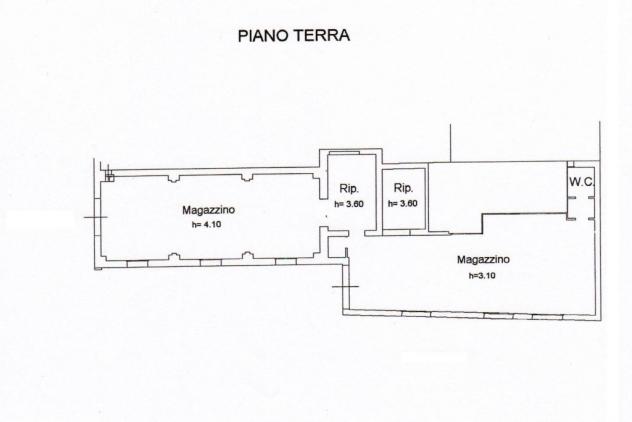 FONDO COMMERCIALE di 3 vani e di 260 mq (GAMBASSI TERME) rif. G 99