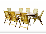 Set da giardino 1 tavolo 8 sedie in legno Hecht Royal SET
