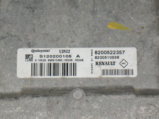 S120200105 A ECU RENAULT CLIO SIM32 S120200105A 8200522357 8200510536 - Foto 2