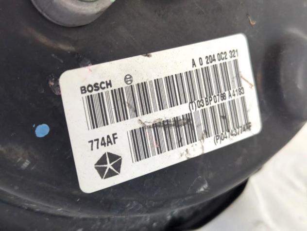 04743774AF SERVOFRENO DODGE JOURNEY 2.0 D 103KW 6M 5P (2010) RICAMBIO USATO CON POMPA COMANDO FRENI CILINDRO MAESTRO E VASCHETTA A02040C2321 - Foto 5