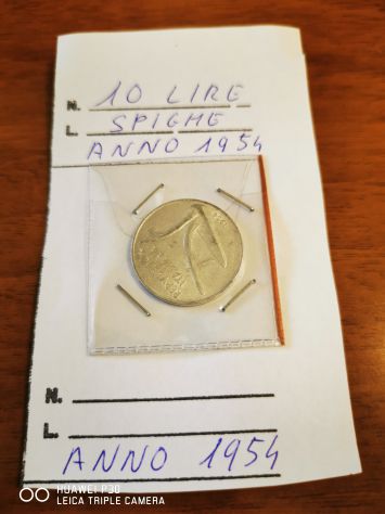 10 LIRE SPIGHE ANNO 1954