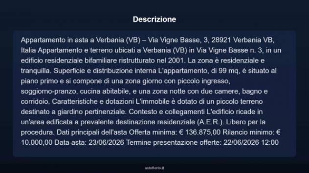 Immobile in asta di 99 m² in vendita a Verbania - Foto 4