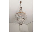 Lampadario + 2 abat jour in cristallo