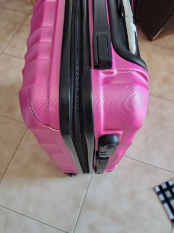 Valigia R. Leone rigida rosa 55 cm – usata, con lieve danno - Foto 5