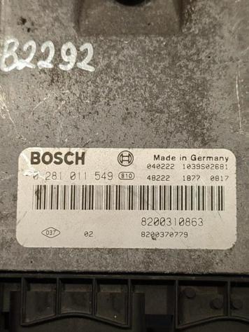 CENTRALINA MOTORE RENAULT Scenic Serie 0281011549 8200310863 F9Q804 diesel 1870 (0309) - Foto 2